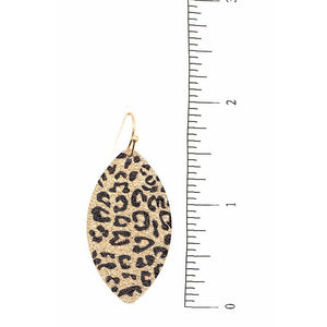 Cheetah animal dangle earrings