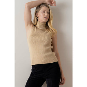 Simply For Me Rib Knit Top - Camel