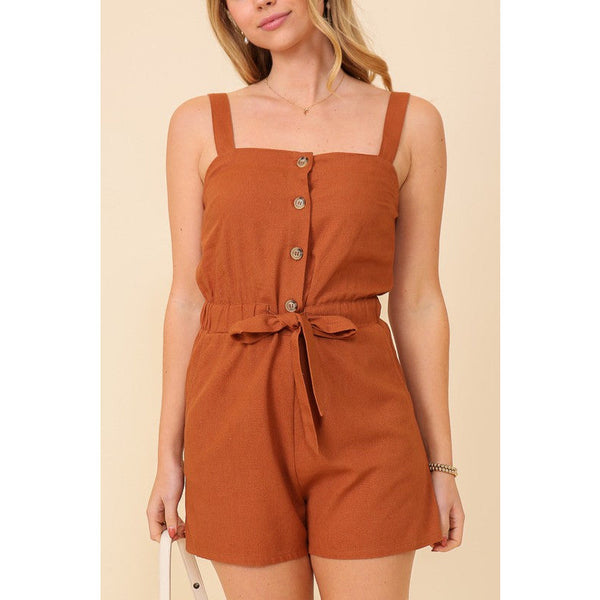 Get In The Action Romper - Coffee